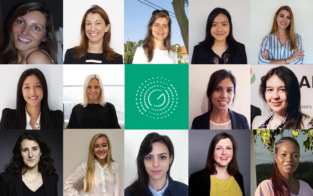 Grid of women collage