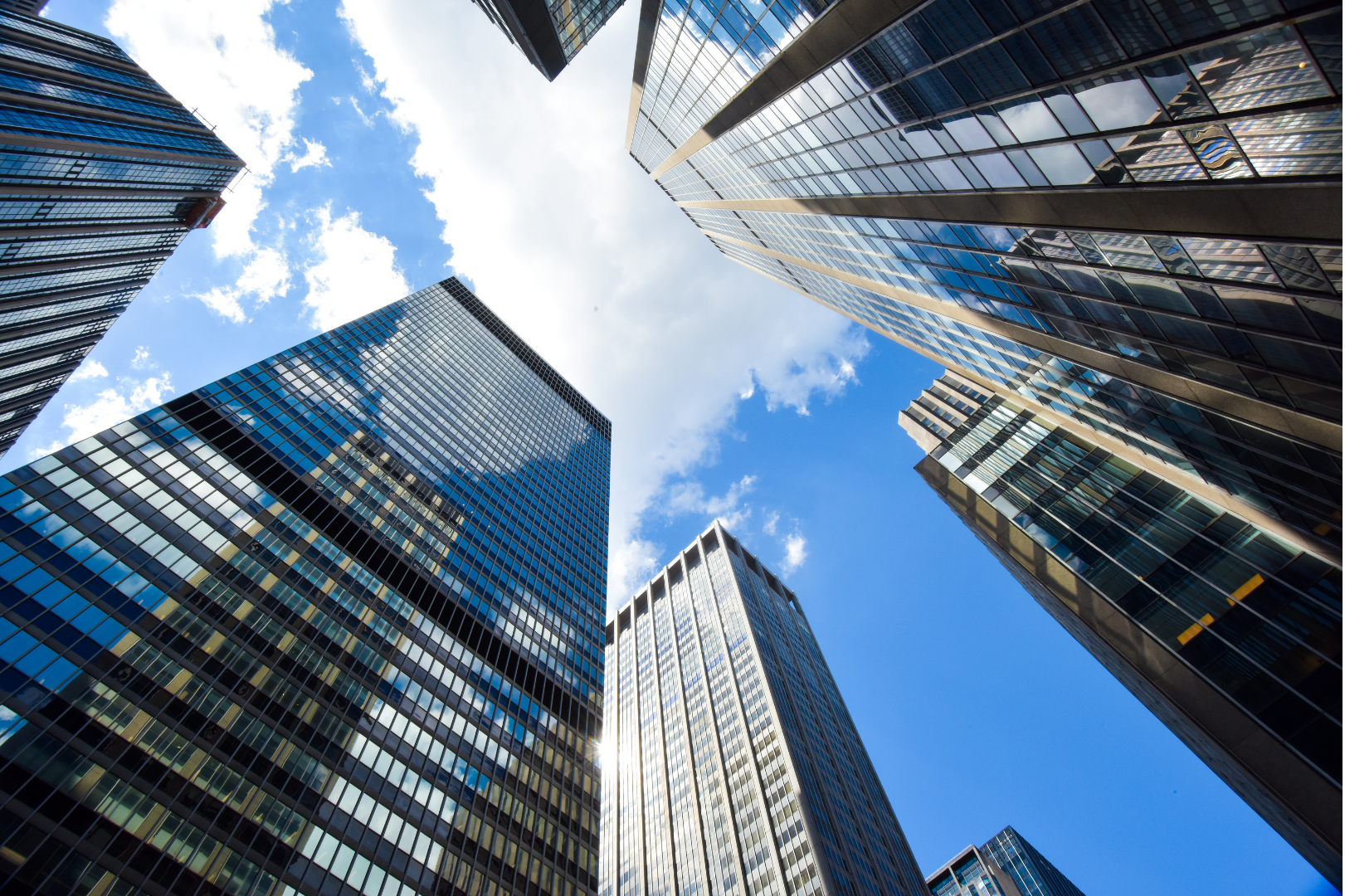 Buildings with blue sky