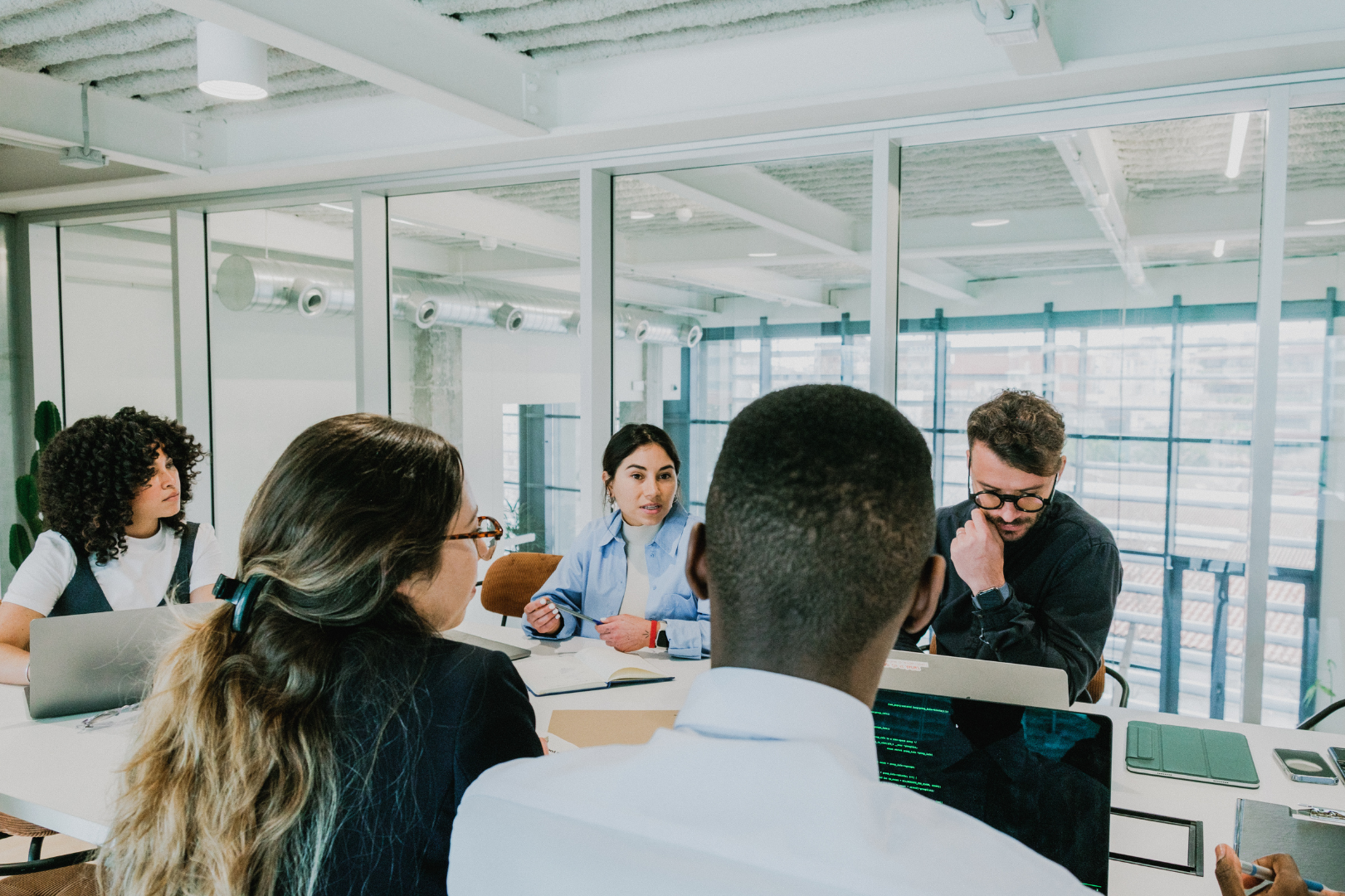 People working in an office